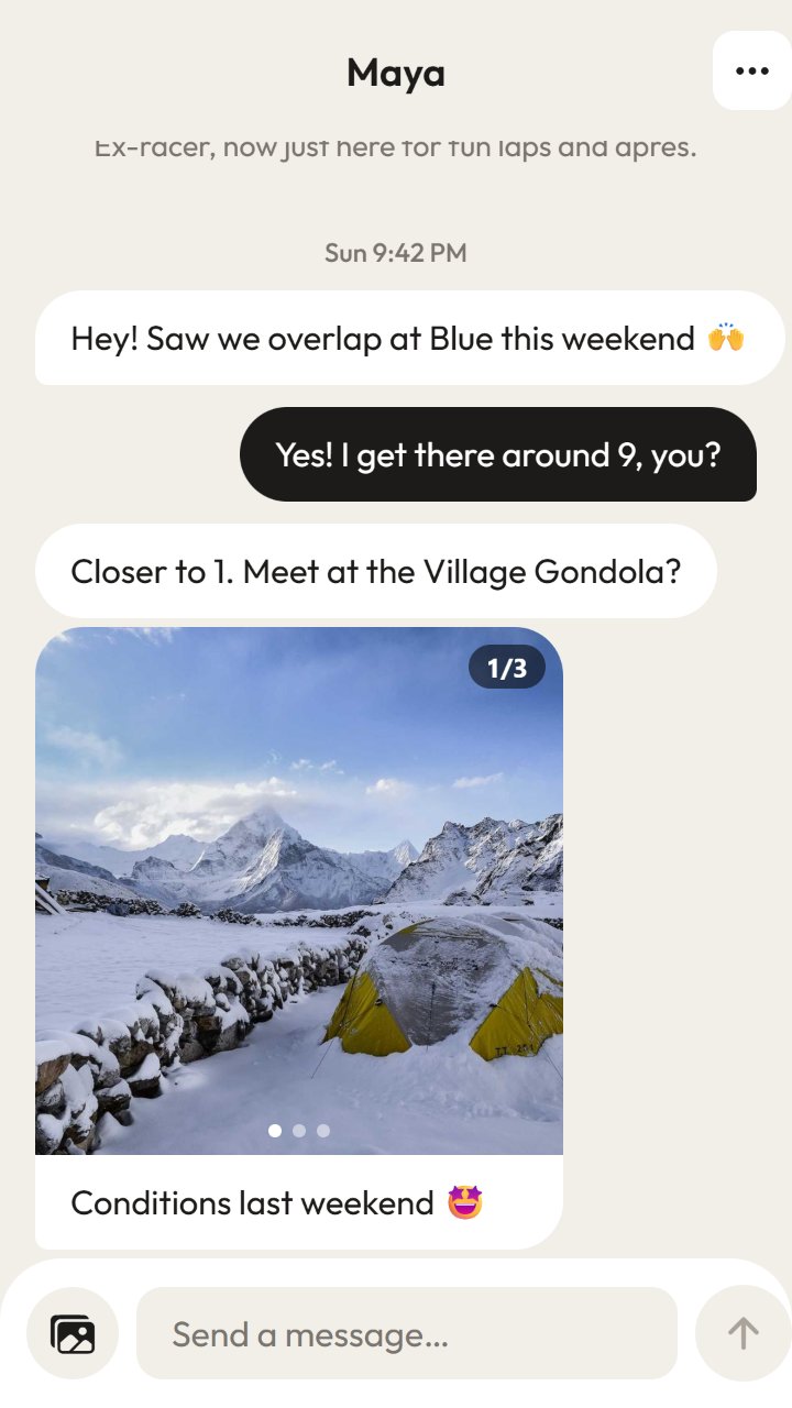 Hedd chat with Maya, agreeing to meet at the Village Gondola